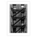 Poster Emergency Exit - black and white architecture of buildings in New York 129788 additionalThumb 25