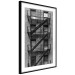 Poster Emergency Exit - black and white architecture of buildings in New York 129788 additionalThumb 6