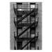 Poster Emergency Exit - black and white architecture of buildings in New York 129788