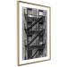 Poster Emergency Exit - black and white architecture of buildings in New York 129788 additionalThumb 7