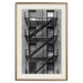 Poster Emergency Exit - black and white architecture of buildings in New York 129788 additionalThumb 20
