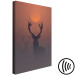 Canvas Art Print Deer in the Mist (1-piece) Vertical - animal at sunset 129888 additionalThumb 6
