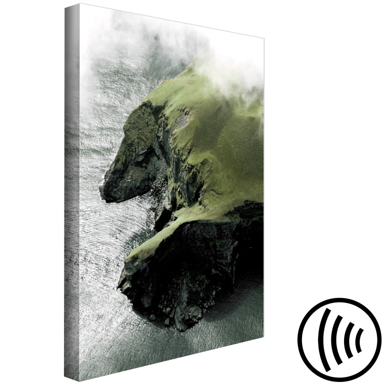 Canvas Print Marriage of Sea and Land (1-piece) Vertical - landscape of a misty cliff 130288 additionalImage 6