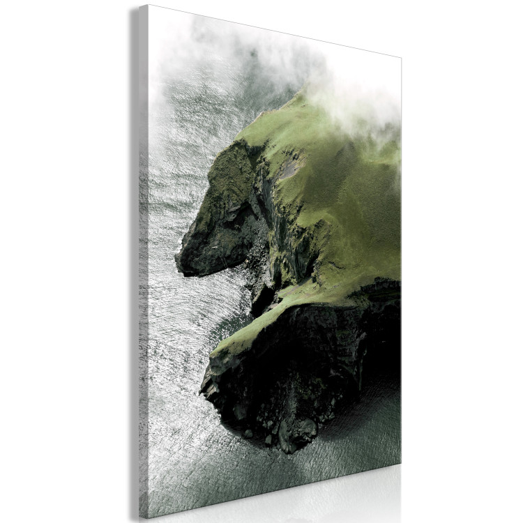 Canvas Print Marriage of Sea and Land (1-piece) Vertical - landscape of a misty cliff 130288 additionalImage 2