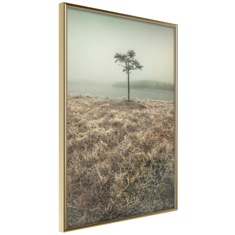 Wall Poster Along the Lake Shore - landscape of grass and a small tree against the water 130388 additionalImage 12