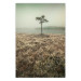 Wall Poster Along the Lake Shore - landscape of grass and a small tree against the water 130388