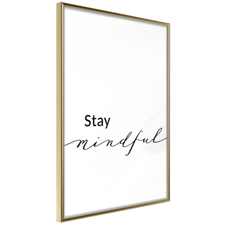 Poster Stay Mindful - English text on a uniform white background 130788 additionalImage 14