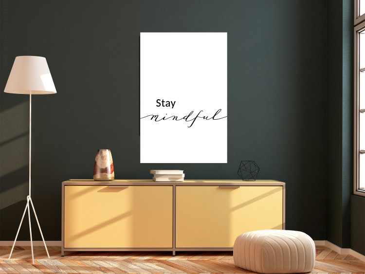 Poster Stay Mindful - English text on a uniform white background 130788 additionalImage 4