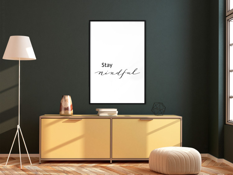 Poster Stay Mindful - English text on a uniform white background 130788 additionalImage 23