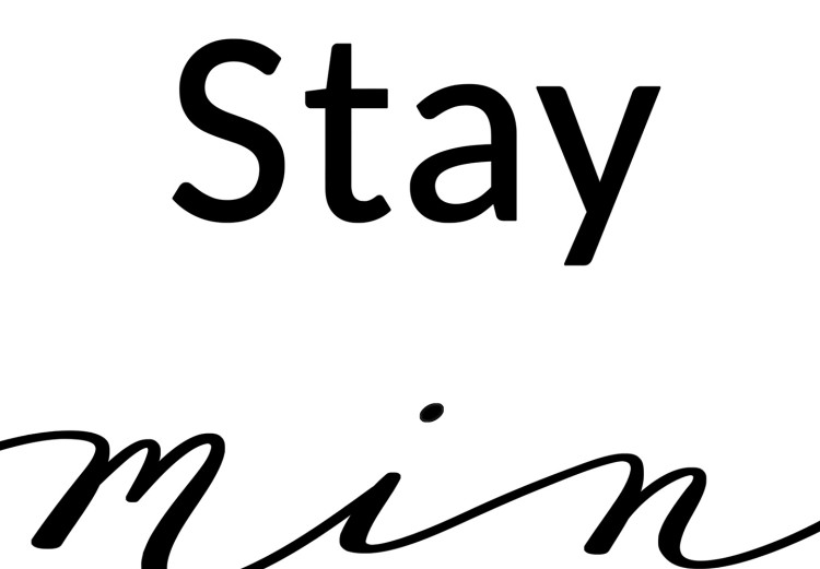 Poster Stay Mindful - English text on a uniform white background 130788 additionalImage 10