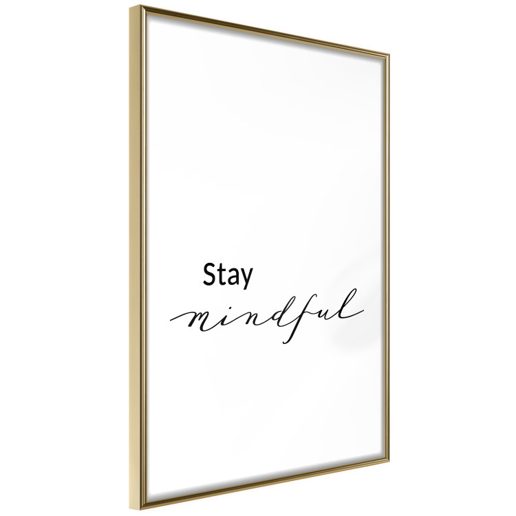 Poster Stay Mindful - English text on a uniform white background 130788 additionalImage 7
