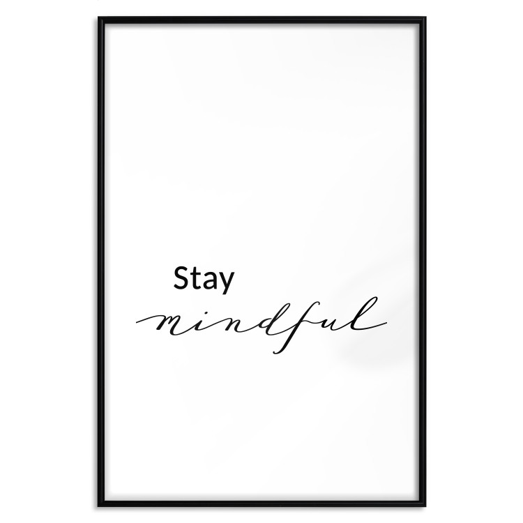 Poster Stay Mindful - English text on a uniform white background 130788 additionalImage 17