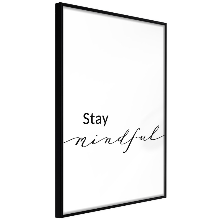 Poster Stay Mindful - English text on a uniform white background 130788 additionalImage 11