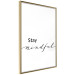 Poster Stay Mindful - English text on a uniform white background 130788 additionalThumb 14