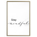 Poster Stay Mindful - English text on a uniform white background 130788 additionalThumb 21