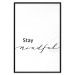 Poster Stay Mindful - English text on a uniform white background 130788 additionalThumb 16