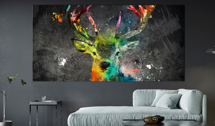 Large canvas print Rainbow Deer II [Large Format] 132388 additionalImage 5
