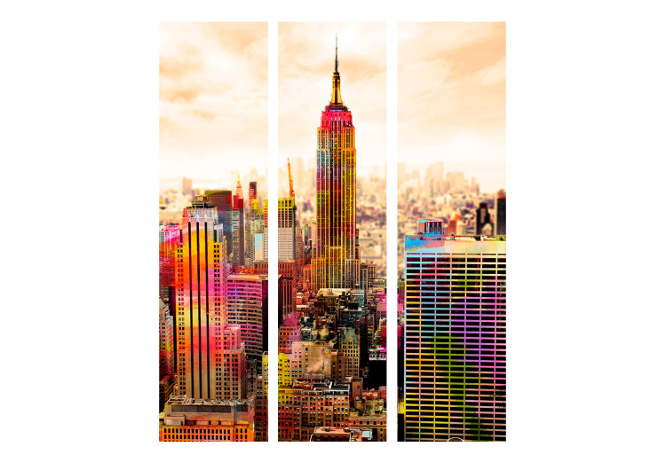 Room Separator Colors of New York City III (3-piece) - colorful architecture 132688 additionalImage 3