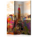 Room Separator Colors of New York City III (3-piece) - colorful architecture 132688