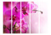 Room Separator Pink Orchid II (5-piece) - blooming flowers on a light pink background 132788 additionalThumb 3