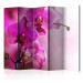 Room Separator Pink Orchid II (5-piece) - blooming flowers on a light pink background 132788