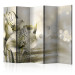 Folding Screen Green Dawn II (5-piece) - simple composition in lily flowers 132988