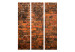 Folding Screen Old Wall (3-piece) - composition with red brick texture 133488 additionalThumb 3