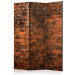 Folding Screen Old Wall (3-piece) - composition with red brick texture 133488