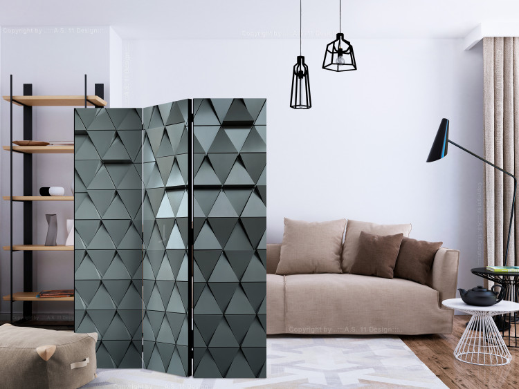 Room Separator Metal Gates - metal texture with triangular geometric figures 133588 additionalImage 4