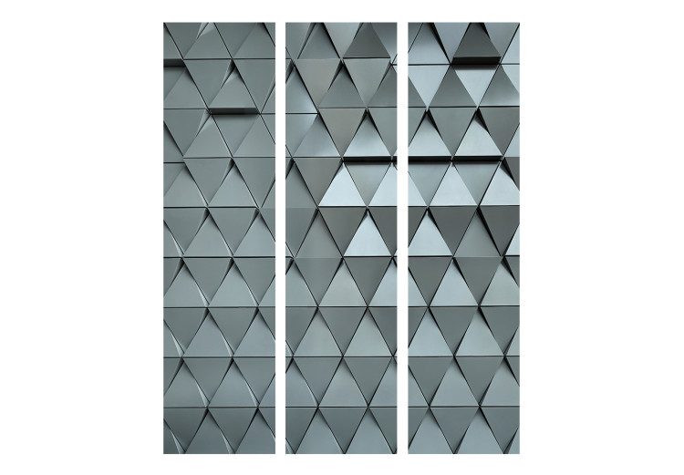 Room Separator Metal Gates - metal texture with triangular geometric figures 133588 additionalImage 3