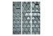 Room Separator Metal Gates - metal texture with triangular geometric figures 133588 additionalThumb 3
