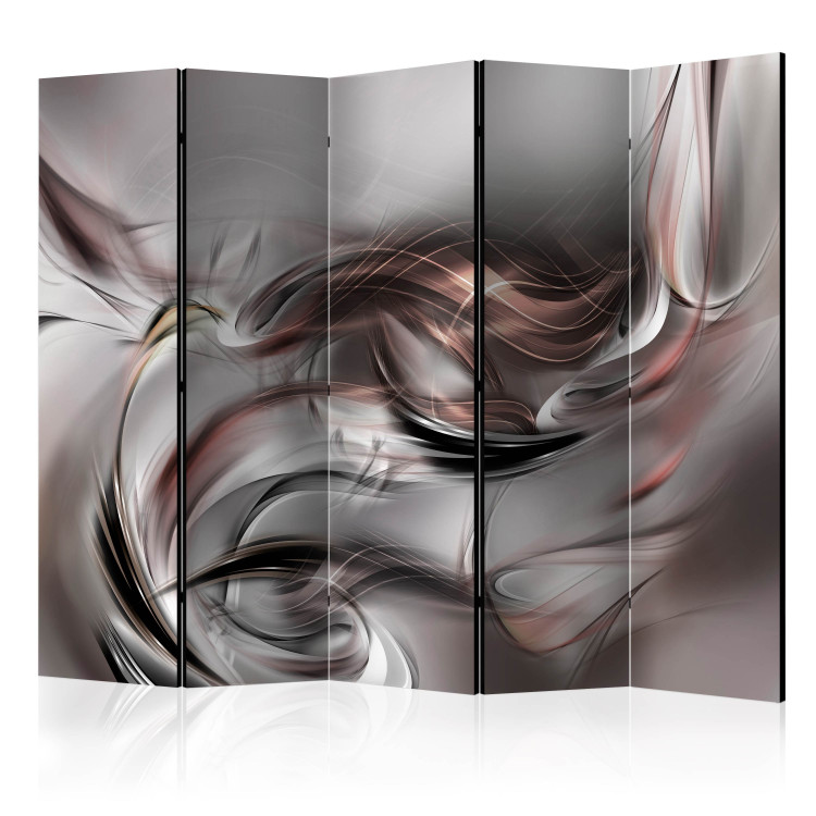 Room Divider Screen Abstract Cloud II - gray undulating pattern in abstract motif 133688