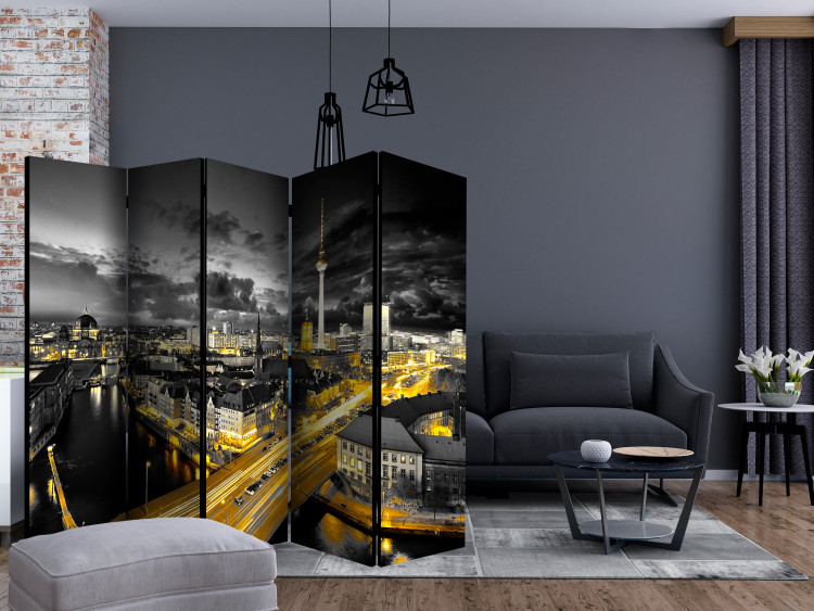 Room Divider Berlin at Night II - night city skyline architecture and dark sky 133788 additionalImage 4