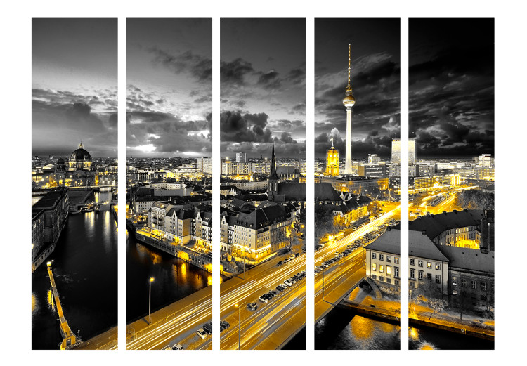 Room Divider Berlin at Night II - night city skyline architecture and dark sky 133788 additionalImage 3