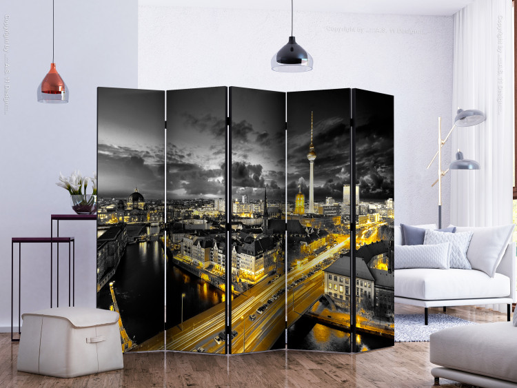 Room Divider Berlin at Night II - night city skyline architecture and dark sky 133788 additionalImage 2