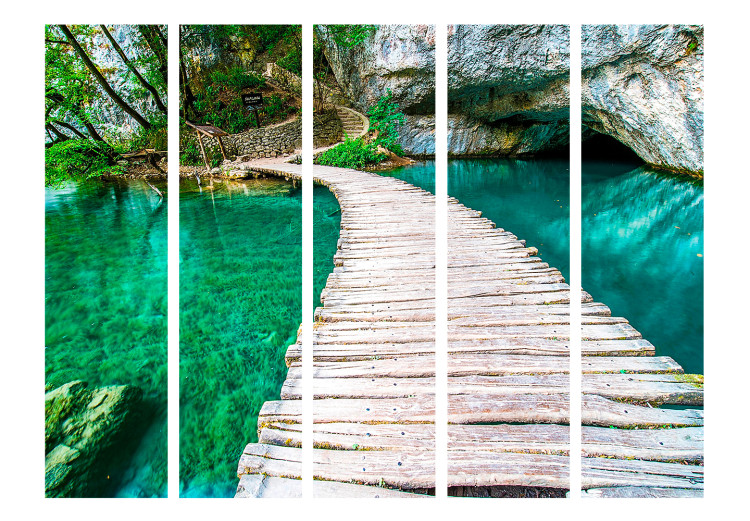 Folding Screen Plitvice Lakes National Park, Croatia II - bridge and clear water 133888 additionalImage 3