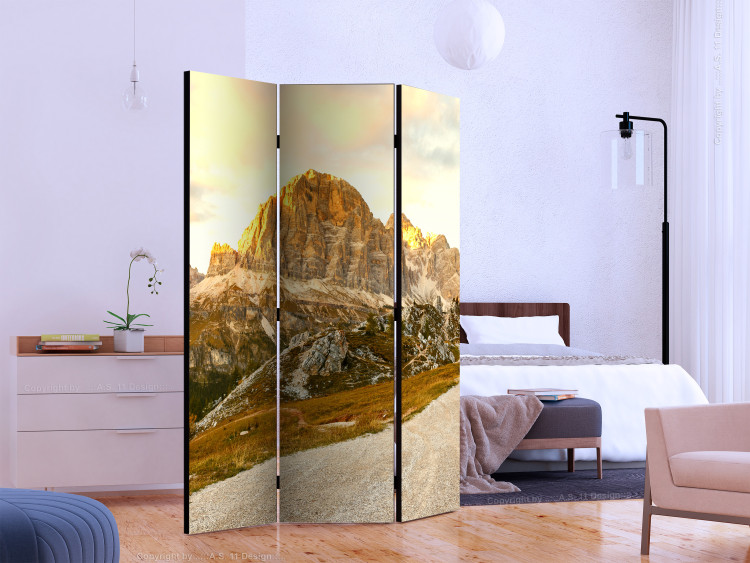 Room Divider Beautiful Dolomites - landscape of valleys with large rocky mountains 134088 additionalImage 2