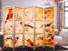 Room Separator Birds (5-piece) - warm composition of plants and animals 134288 additionalThumb 6