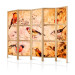 Room Separator Birds (5-piece) - warm composition of plants and animals 134288 additionalThumb 5