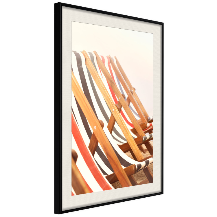 Wall Poster Sunny Bathing - summer composition with colorful beach loungers 135888 additionalImage 8