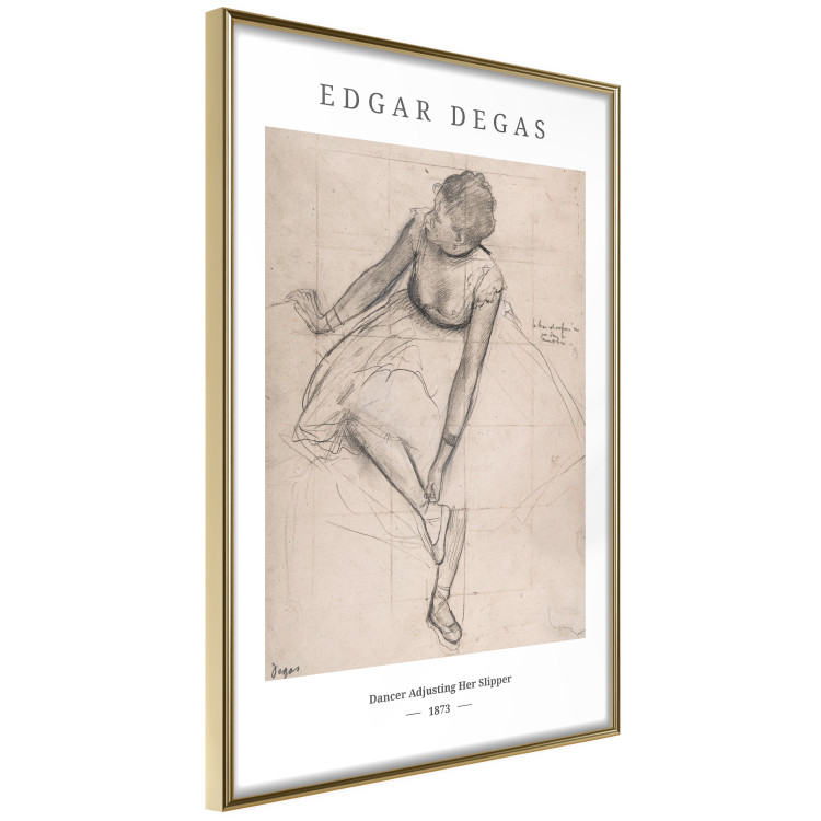Wall Poster Edgar Degas: The Dancer Adjusting Her Slipper - woman and black text 137488 additionalImage 8