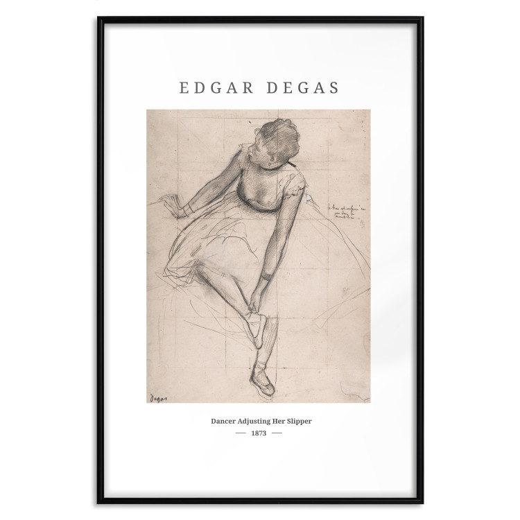 Wall Poster Edgar Degas: The Dancer Adjusting Her Slipper - woman and black text 137488 additionalImage 19