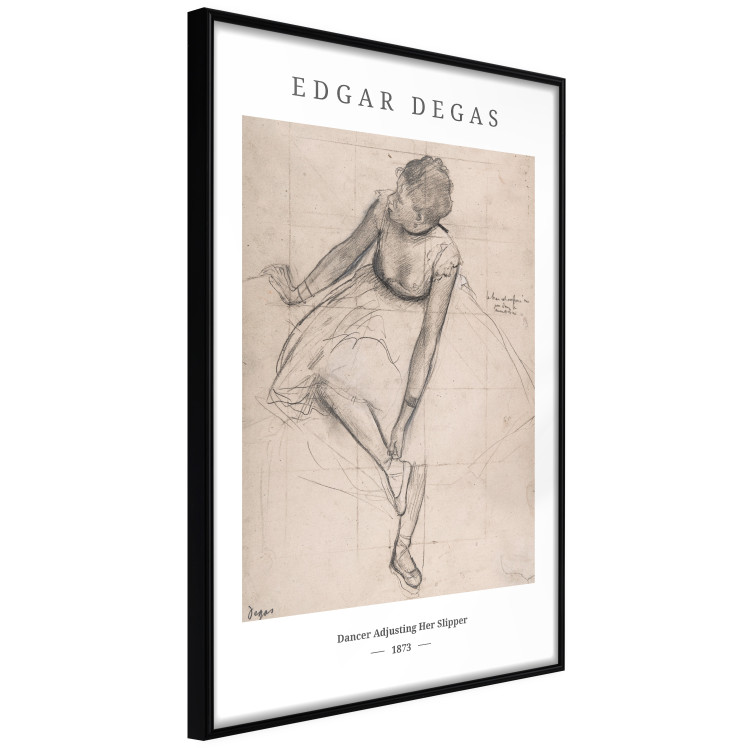 Wall Poster Edgar Degas: The Dancer Adjusting Her Slipper - woman and black text 137488 additionalImage 4