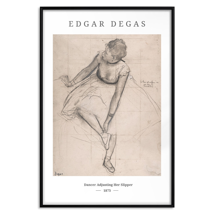 Wall Poster Edgar Degas: The Dancer Adjusting Her Slipper - woman and black text 137488 additionalImage 12