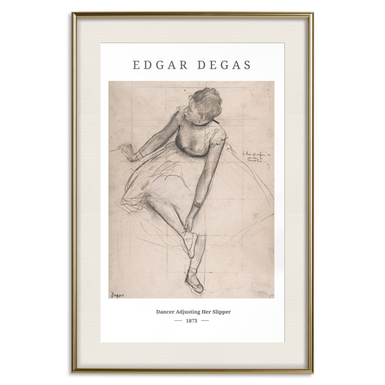 Wall Poster Edgar Degas: The Dancer Adjusting Her Slipper - woman and black text 137488 additionalImage 18