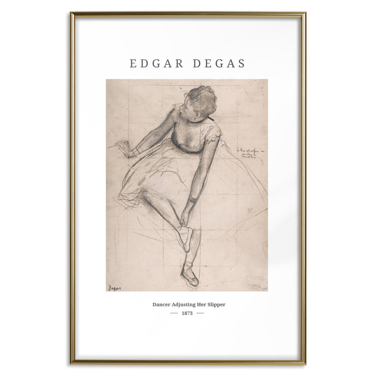 Wall Poster Edgar Degas: The Dancer Adjusting Her Slipper - woman and black text 137488 additionalImage 16