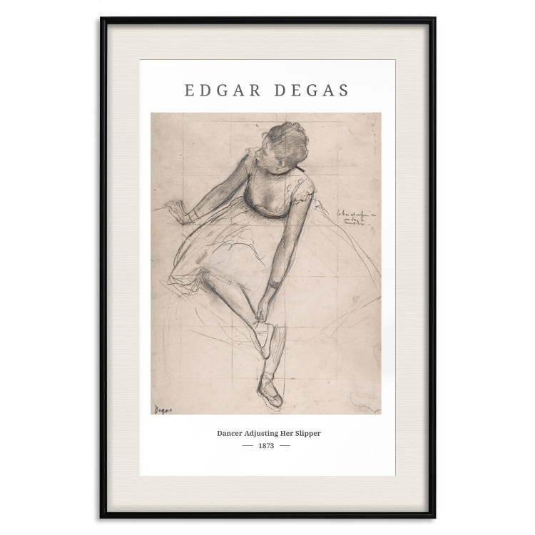 Wall Poster Edgar Degas: The Dancer Adjusting Her Slipper - woman and black text 137488 additionalImage 17