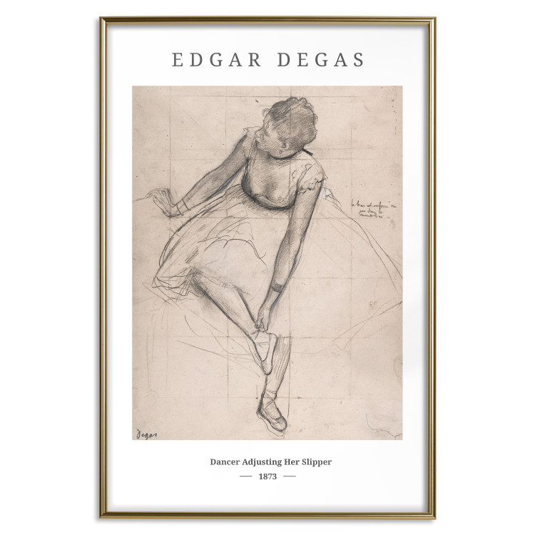 Wall Poster Edgar Degas: The Dancer Adjusting Her Slipper - woman and black text 137488 additionalImage 11