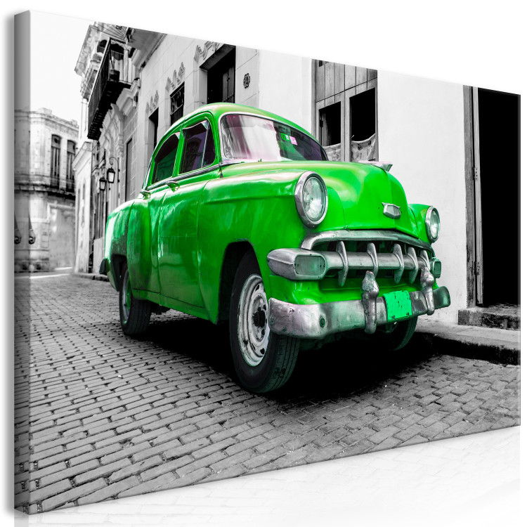 Large canvas print Cuban Classic Car (Green) II [Large Format] 137588 additionalImage 2
