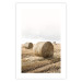Poster Haystack - rural landscape overlooking brown fields during harvest 137688 additionalThumb 11